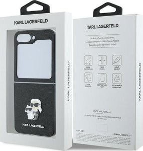 Karl Lagerfeld KLHCZF6SAPKCNPK Z Flip6 F741czarny/black Saffiano Metal Pin 8