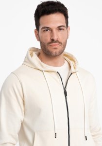 Ombre Męski komplet dresowy bluza rozpinana + spodnie kremowy V11 Z83 L 3