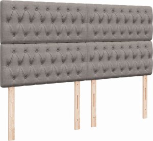 vidaXL vidaXL Łóżko kontynentalne z materacem, taupe, tkanina, 180x200 cm 7