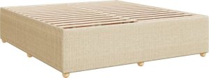 vidaXL vidaXL Łóżko kontynentalne z materacem, kremowe, tkanina, 180x200 cm 7