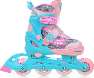 Rolki Raven Inlineskates Rolki Łyżwy Wrotki Regulowane 4w1 RAVEN Etta 27-30 Kółka LED 3