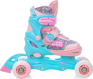Rolki Raven Inlineskates Rolki Łyżwy Wrotki Regulowane 4w1 RAVEN Etta 27-30 Kółka LED 5