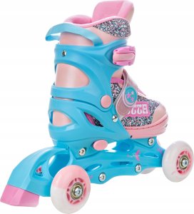 Rolki Raven Inlineskates Rolki Łyżwy Wrotki Regulowane 4w1 RAVEN Etta 27-30 Kółka LED 6