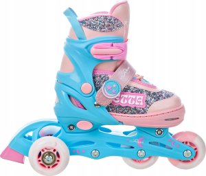Rolki Raven Inlineskates Rolki Łyżwy Wrotki Regulowane 4w1 RAVEN Etta 27-30 Kółka LED 7