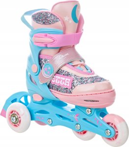 Rolki Raven Inlineskates Rolki Łyżwy Wrotki Regulowane 4w1 RAVEN Etta 27-30 Kółka LED 8