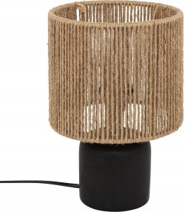 Atmosphera Ceramiczna lampa stołowa KOBY z plecionym kloszem, 24 cm 1