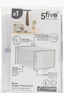 5five Przezroczyste pudełko na buty STAK, 25 x 35 x 18,5 cm 5