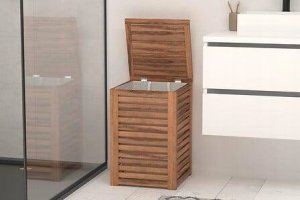 Kosz na pranie 5five Drewniany kosz na pranie ACACIA, 65 l 3