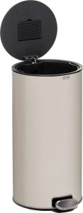 5five Kosz na śmieci metalowy ARGILE DELTA, z neutralizatorem zapachów, 30 l 2