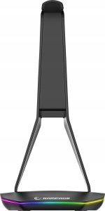 Rampage Tower T14 Stojak na słuchawki, gamingowy RGB, hub 2x USB, czarny 3