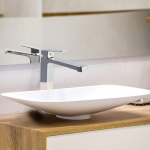 Bateria umywalkowa YokaHome Bateria umywalkowa wysoka nablatowa kwadratowa łazienkowa - Yoka 2