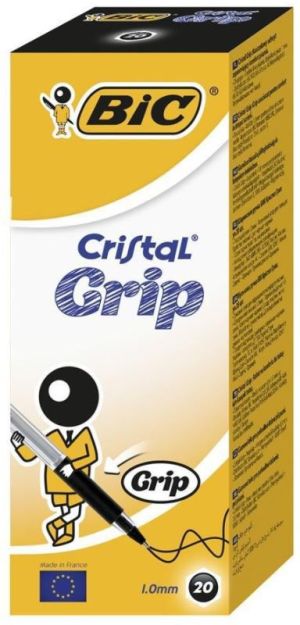 Bic Cristal Grip czarny 20szt (157795) 1