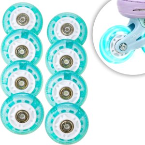 Raven Inlineskates 8x Świecące kółka LED do rolek RAVEN Isla Mint 64mm PU 1