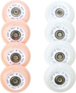 Raven Inlineskates 8x Świecące kółka LED do rolek RAVEN Mireia Orange/White 64mm PU 1