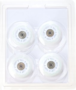 Raven Inlineskates 8x Świecące kółka LED do rolek RAVEN Mireia Orange/White 70mm PU 2