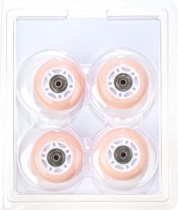 Raven Inlineskates 8x Świecące kółka LED do rolek RAVEN Mireia Orange/White 70mm PU 5