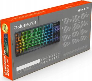 Klawiatura SteelSeries Seria SteelSeries | Klawiatura do gier | Apex 3 bez klawiatury numerycznej | | Klawiatura do gier | Przewodowe | Światło LED RGB | NORD | Ciche przełączniki 6
