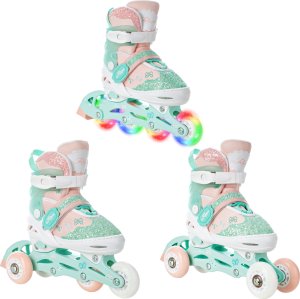 Rolki Raven Inlineskates Rolki Wrotki 3w1 Regulowane RAVEN Mireia 34-37 Kółka LED 1