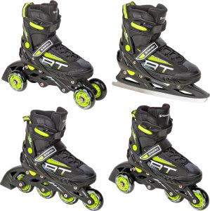 Rolki Raven Inlineskates Rolki Wrotki Łyżwy 4w1 Regulowane RAVEN Profession Black/Lime 28-32 1