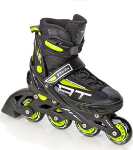 Rolki Raven Inlineskates Rolki Wrotki Łyżwy 4w1 Regulowane RAVEN Profession Black/Lime 28-32 2