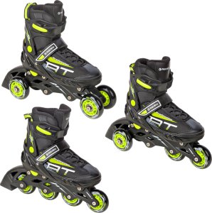 Rolki Raven Inlineskates Rolki Wrotki 3w1 Regulowane RAVEN Profession Black/Lime 31-35 1