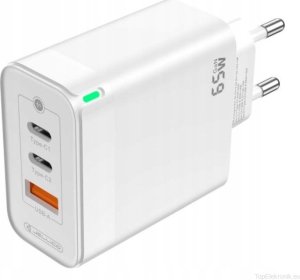 Ładowarka Jellico Ładowarka Sieciowa Szybkie Ładowanie 65W 2xUSB-C USB3.0   Kabel USB-C 3