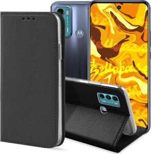 Hello Case ETUI Z KLAPKĄ DO MOTOROLA MOTO G60 CZARNE ZAMYKANE MAGNETYCZNE KABURA FLIP 1