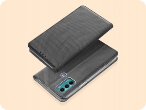 Hello Case ETUI Z KLAPKĄ DO MOTOROLA MOTO G60 CZARNE ZAMYKANE MAGNETYCZNE KABURA FLIP 2