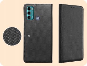 Hello Case ETUI Z KLAPKĄ DO MOTOROLA MOTO G60 CZARNE ZAMYKANE MAGNETYCZNE KABURA FLIP 4