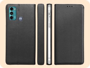Hello Case ETUI Z KLAPKĄ DO MOTOROLA MOTO G60 CZARNE ZAMYKANE MAGNETYCZNE KABURA FLIP 6