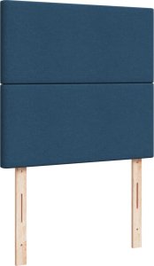 vidaXL Łóżko kontynentalne z materacem, niebieskie, tkanina, 90x200 cm 8