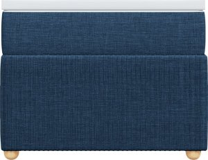 vidaXL Łóżko kontynentalne z materacem, niebieskie, tkanina, 90x200 cm 4