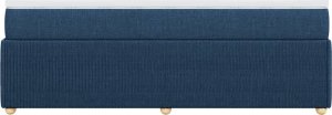 vidaXL Łóżko kontynentalne z materacem, niebieskie, tkanina, 90x200 cm 5