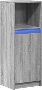 vidaXL vidaXL Szafka z LED, szary dąb sonoma, 38x34x100 cm 3