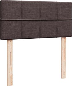vidaXL vidaXL Łóżko kontynentalne z materacem, brązowe, tkanina, 90x200 cm 7