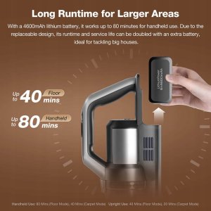 Odkurzacz pionowy Jimmy Jimmy | Vacuum Cleaner and Washer | PW11 Pro Max | Cordless operating | Washing function | 460 W | 21.6 V | Operating time (max) 80 min | Silver/Black | Warranty 24 month(s) 5