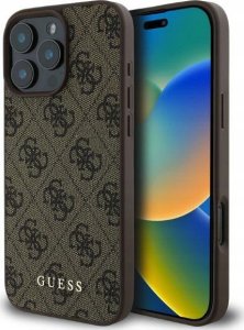 Guess Guess GUHCP16LG4GFBR iPhone 16 Pro 6.3" brązowy/brown hardcase 4G Classic 1