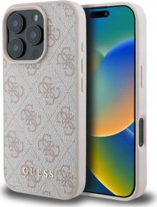 Guess Guess GUHCP16LG4GFPI iPhone 16 Pro 6.3" różowy/pink hardcase 4G Classic 1