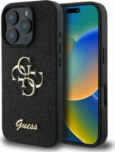 Guess Guess GUHCP16LHG4SGK iPhone 16 Pro 6.3" czarny/black hardcase Fixed Glitter Big 4G 1