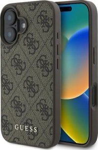 Guess Guess GUHCP16MG4GFBR iPhone 16 Plus 6.7" brązowy/brown hardcase 4G Classic 1