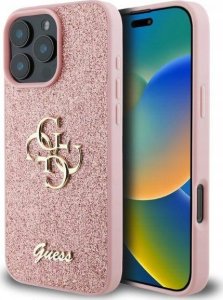 Guess Guess GUHCP16XHG4SGP iPhone 16 Pro Max 6.9" różowy/pink hardcase Fixed Glitter Big 4G 1