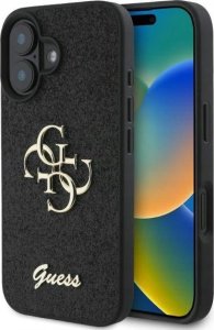 Guess Guess GUHCP16SHG4SGK iPhone 16 6.1" czarny/black hardcase Fixed Glitter Big 4G 1