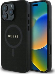 Guess Guess GUHMP16LPSAHMCK iPhone 16 Pro 6.3" czarny/black hardcase Saffiano Classic Logo MagSafe 1