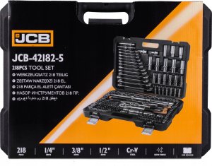 Zestaw narzędzi JCB JCB ZESTAW KLUCZY 218el. 1/2" 3/8" 1/4" 10