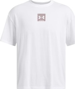 Under Armour Koszulka UA Męski T-shirt z nadrukiem M Hw Os Sm Box Ss - biały XXXL 2