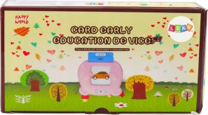 LeanToys Tablet Do Kart Edukacyjnych Nauka Języka Polski Angielski 224 Słowa Różowy 4