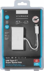HUB USB Vivanco Vivanco USB hub USB-C 3.1 4-port, white (34292) 2