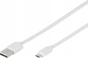 Kabel USB Vivanco Vivanco cable USB - microUSB 1.0m, white (35816) 1