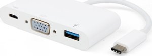 Adapter AV Vivanco Vivanco adapter USB-C - VGA 3in1, white (34294) 1