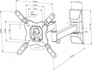 Vivanco Vivanco TV wall mount Motion BFMO 6020 5